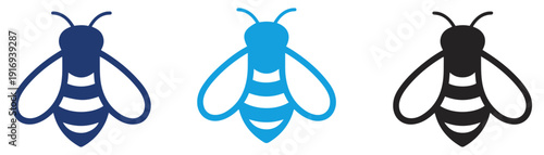 bee honey insect icon set
