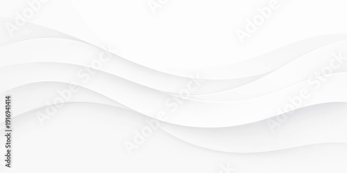 Abstract soft grey wavy background with flowing light curves and smooth dynamic wave lines in a modern vector design.