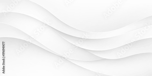 Smooth white abstract background with wavy 3d curves and grey light lines creating a futuristic vector pattern for business wallpaper and art backdrop