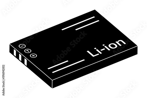 リチウムイオンバッテリーのシルエット