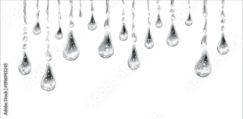 icicles on a white background