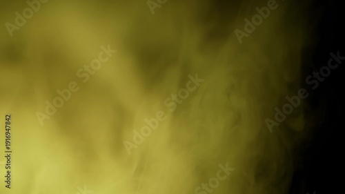 Thick plumes of colorful smoke swirl and rise against a black background, shifting from blue to purple, red, and yellow. Concept of abstract energy, mystical atmosphere, and creative fluidity