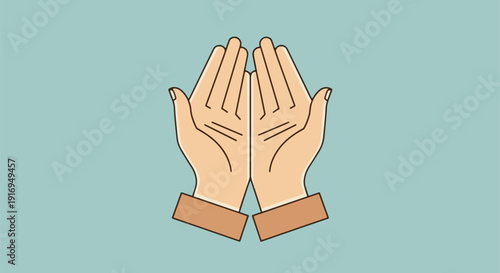 Sacred Hands in Prayer for Ramadhan Kareem A Devotional Gesture of Supplication and Hope During the Holy Month
