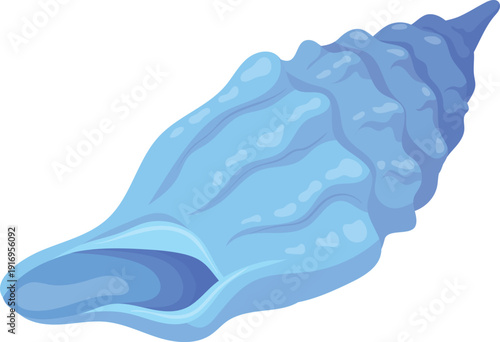 Oyster drill shell. Ocean shellfish cartoon icon