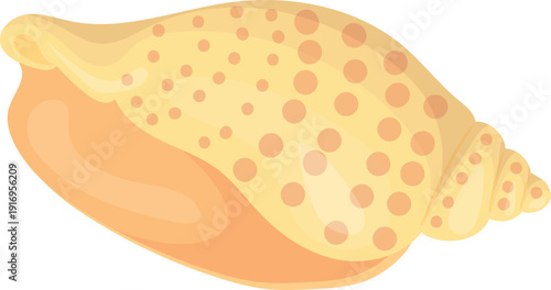 Beach shell. Exotic sea decoration cartoon icon