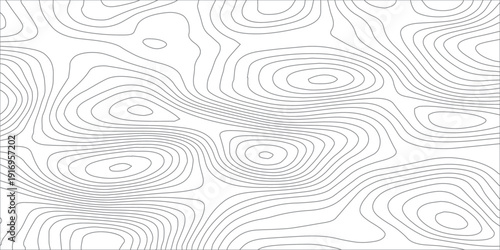 Abstract terrain elevation map with black contour lines and soft gray flowing curves, representing geographic landscape and mountain cartography in a clean minimalist style.