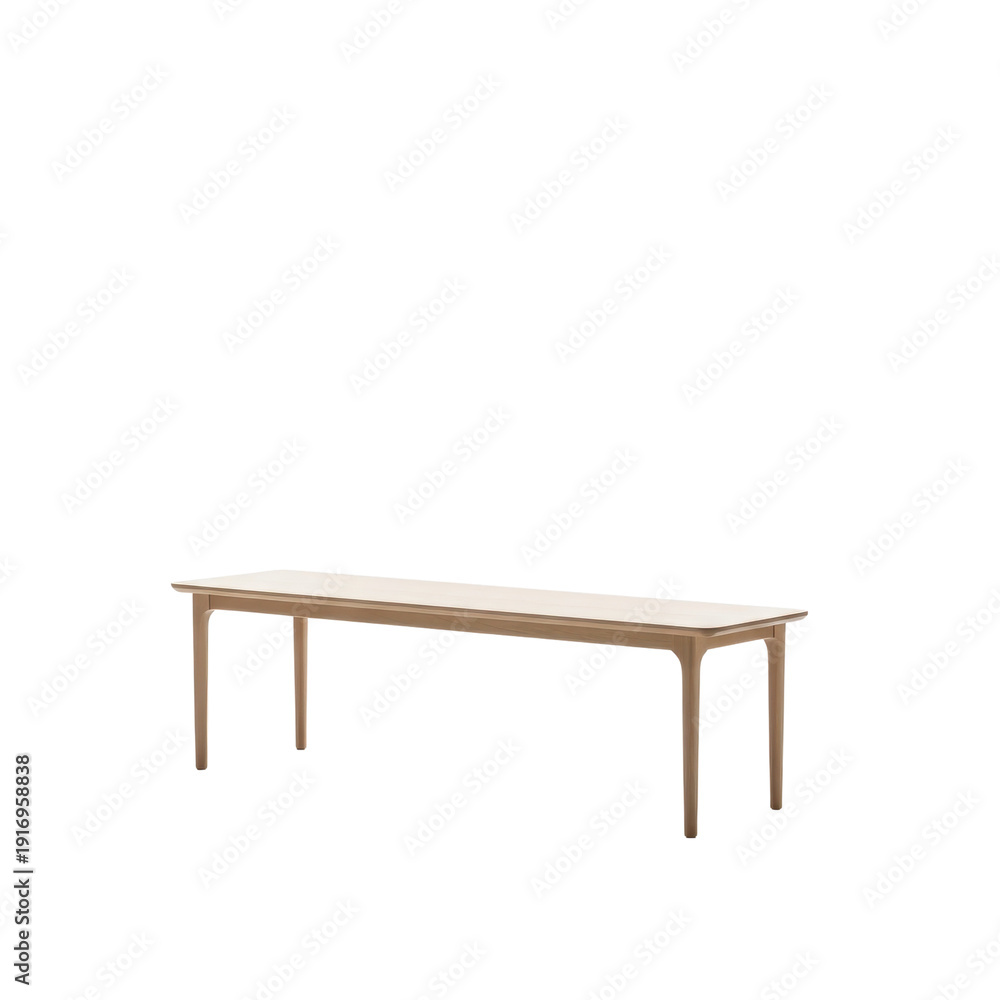 Fototapeta premium Brown wooden table isolated on white background