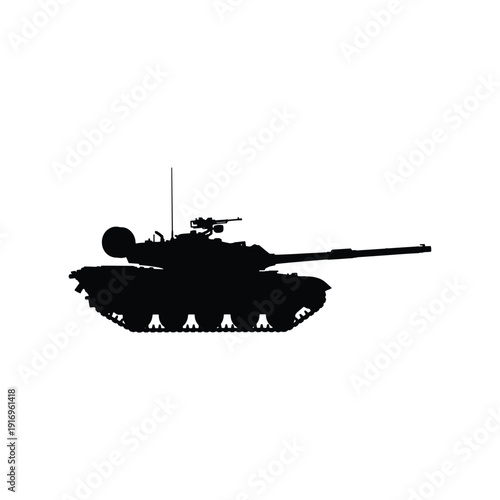 Army Combat Tank Black Silhouette Symbol