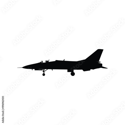Commercial Airplane Silhouette Icon Vector