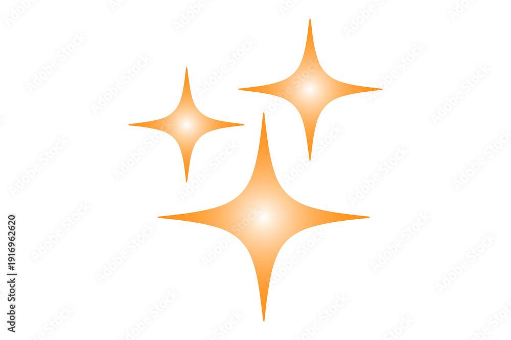 Fototapeta premium shine light effect, magic twinkle symbol, glossy stars design, modern flat graphic for apps, websites, UI, branding, digital decoration