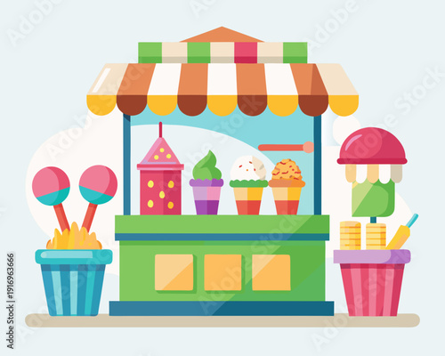 shop window vector illustration