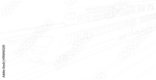modern locomotive sketch symbol 3d illustration	
