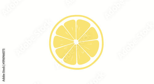 Fresh yellow citrus lemon slice.