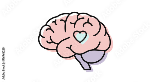 Brain with a heart inside.