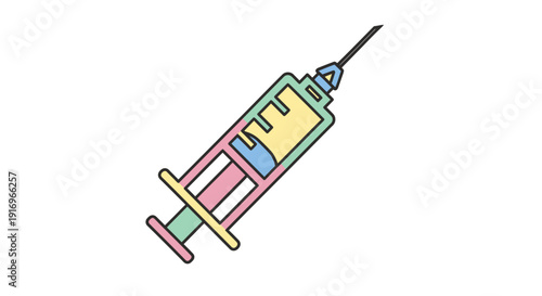 Colorful Syringe Needle Medical Device.