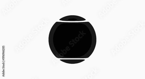 Black Circle Object Closeup.