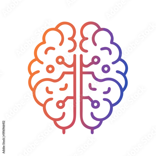 Creative illustration of a brain split into two contrasting halves representing cognitive functions
