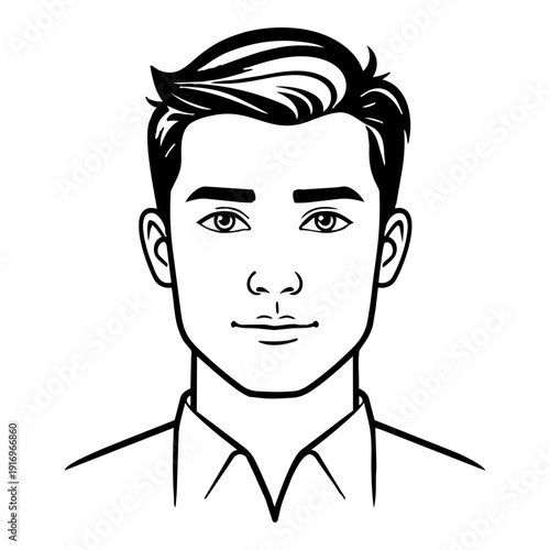 A simple icon of a young man