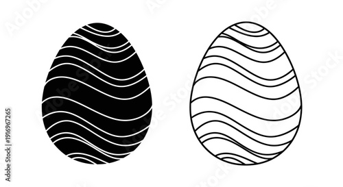 Elegant minimalist abstract egg designs for modern art and graphic design Vector