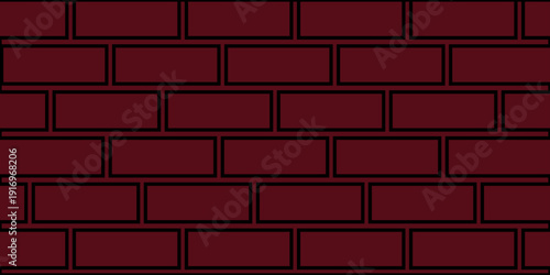 vector brick wall texture and solid bricks seamless pattern background.