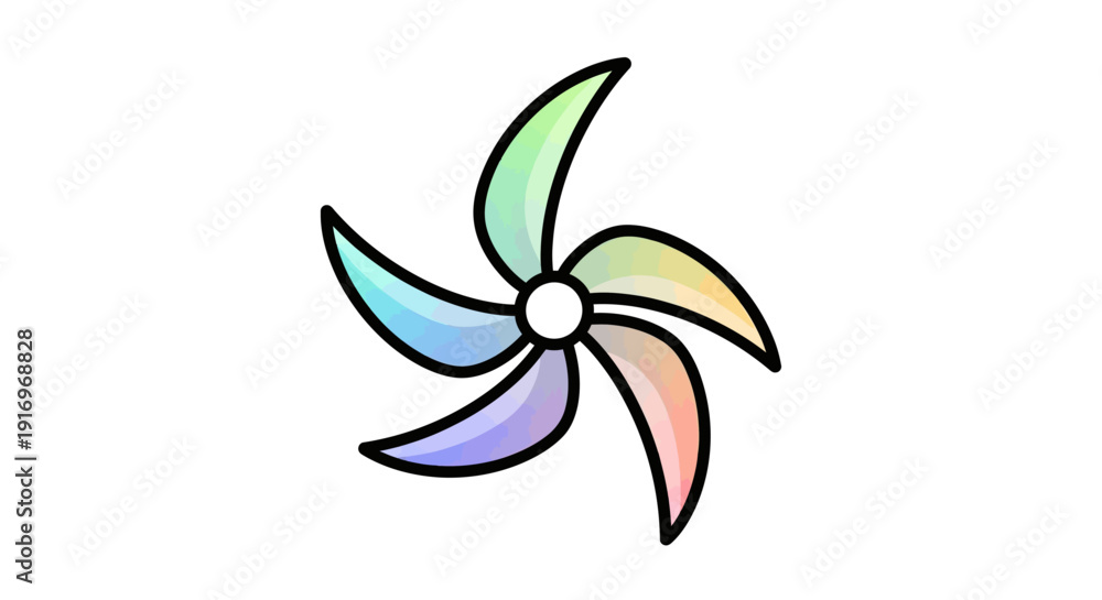 Obraz premium Colorful Windmill Pinwheel Toy Object.