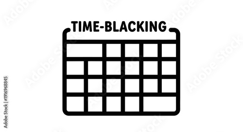 Time blocking calendar schedule planner.
