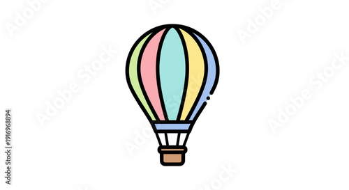 Colorful Hot Air Balloon Ride Vehicle.