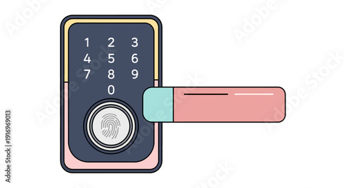 Digital smart lock with keypad.