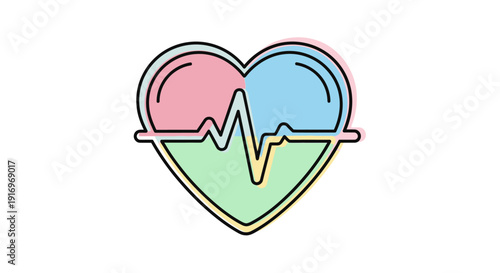 Heart Rate Medical Health Symbol Icon.