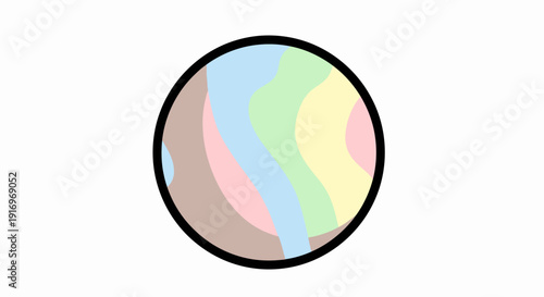 Colorful Iridescent Circle Design Element.