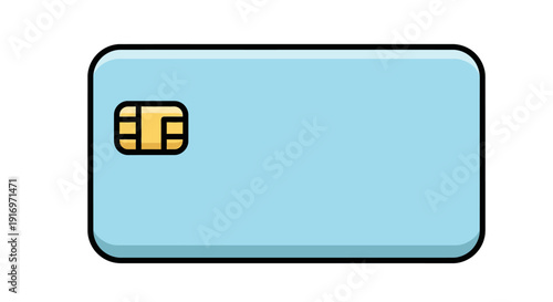 Blue Sim Card Closeup View.