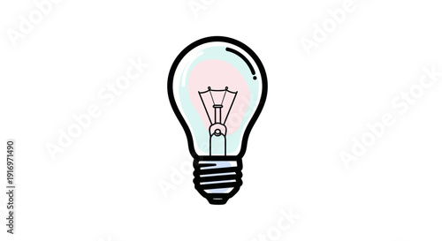 Light Bulb with Pink Glow Inside.