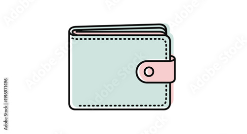 Simple Mint Green Leather Wallet.