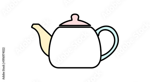 Simple line drawing of a teapot.