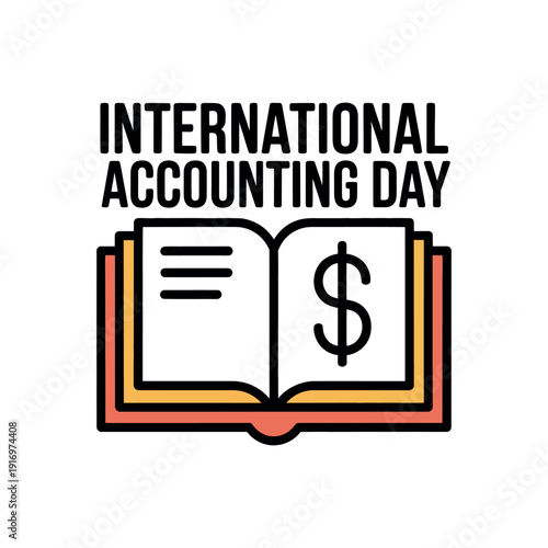 International Accounting Day logo with open book and dollar sign