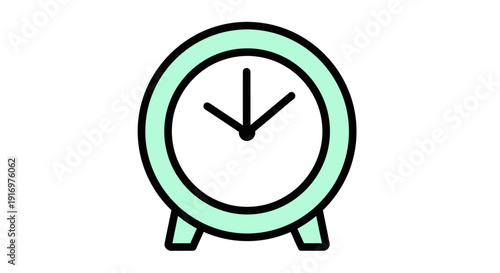 Simple Modern Green Alarm Clock.