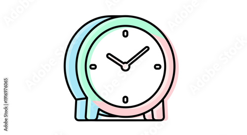 Colorful illustration of an alarm clock.