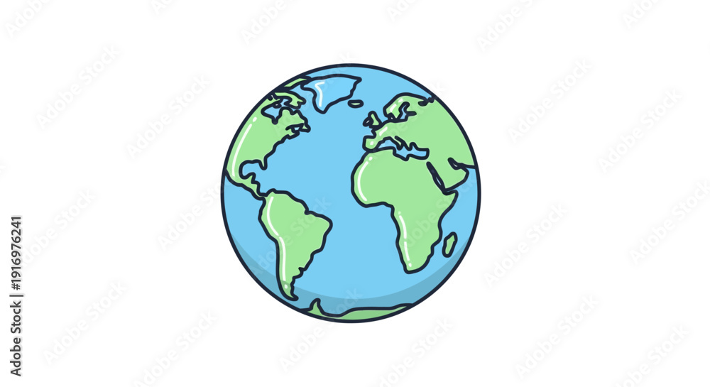 Obraz premium Globe Earth Planet World Map.