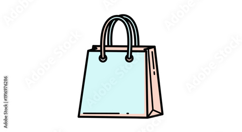 Shopping bag with two handles.