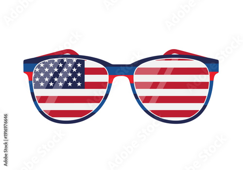 Sunglasses featuring American flag design for Independence Day  