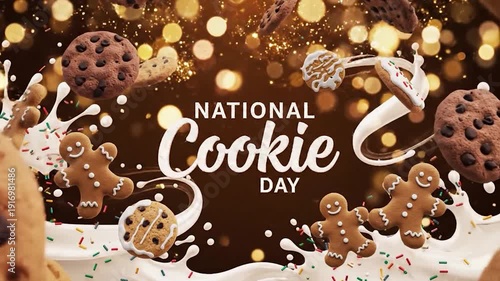 Celebrating national cookie day with an assortment of delicious treats and festive decorations.