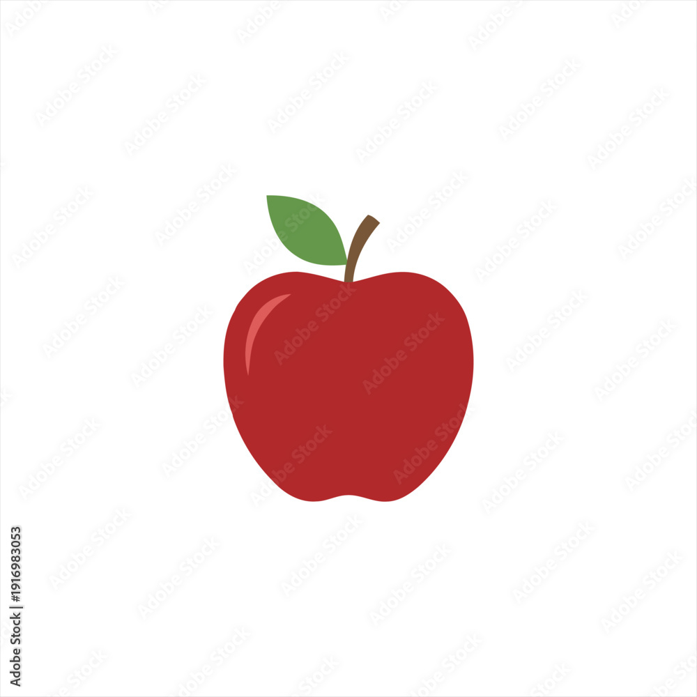Fototapeta premium red apple vector illustration