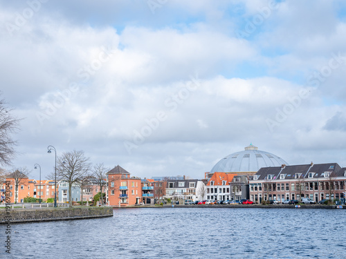 River Spaarne in Haarlem, Noord-Holland province, The Netherlands