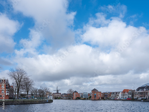 River Spaarne in Haarlem, Noord-Holland province, The Netherlands