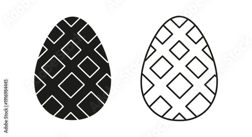 Minimalist pattern egg designs: abstract art, vector illustration, digital art, graphic design, Vector