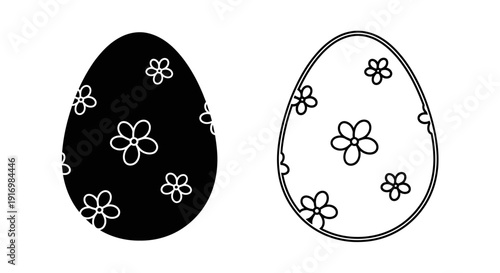 Elegant floral egg designs for creative projects and artistic inspiration Vector