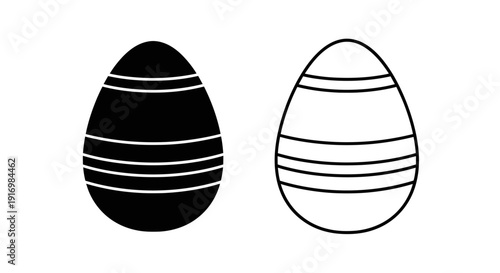 Elegant minimalist easter egg design vector illustration Vector