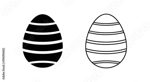 Easter eggs design, striped eggs, vector illustration, easter celebration Vector