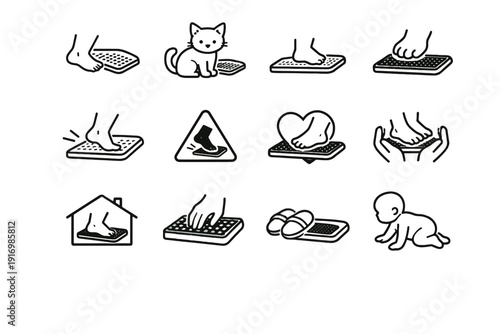 Confirmation focus generation surface vector icon silhouette push verification simple quick readiness