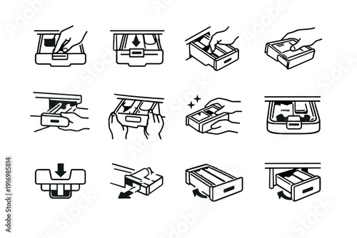 Hardware drawer generation image logic maintenance simple removable focus disengage vector removal